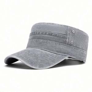 Gorra de camionero vintage de algodón lavado y desgastado para hombre, estilo papá, con visera plana, para primavera y otoño, protección solar. - Product Image 2