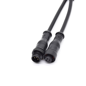 M12 Erkek ve Dişi Su Geçirmez Konnektör Güç Kablosu Montajı Özel Elektrik Bakır Kablo Demeti - Product Image 1