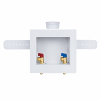 Boîte de sortie pour lave-linge OEM de haute qualité avec robinets à bille 3/4 pouce MHT, boîte de sortie pour machine à laver installée