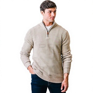 Pulls d'hiver rayés en polyester respirant pour hommes 2026, manches longues, tricotés, décontractés ou pour le bureau - Product Image 1