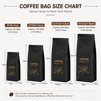 Vente en gros usine : Emballage pour grains de café et chewing-gum, qualité alimentaire, avec valve d'air, revêtement aluminium mat, scellé sur huit côtés, autoportant