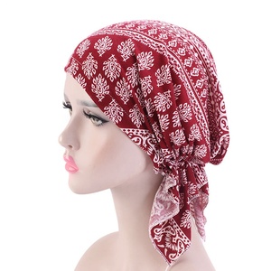 Women Soft Wrinkle <b>Head</b> Scarf Chemo Hat Turban Pre-Tied Headwear Bandana Headscarf Tichel for <b>Head</b> <b>Cover</b> Hair Loss Scarf Wrap - Product Image 6