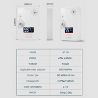 Haute qualité 5s chauffage 220V/240V chauffe-eau électrique sans réservoir pour douche chaude instantanée dans l'hôtel et la salle de bain domestique