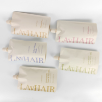 Vente en gros de pochette à bec de 250ml imprimée sur mesure emballage cosmétique pochette à bec debout pour le soin des cheveux