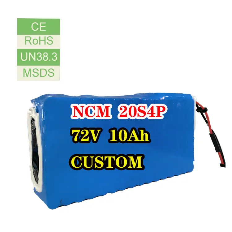 20s4p 72V Lithium Ion Battery Pack 72V 10AH xe đạp e-bike tam giác xe đạp điện pin gói