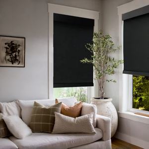 Stores à rouleau pour fenêtre Stores à rouleau occultants motorisés intelligents Rouleau à double couche - Product Image 4