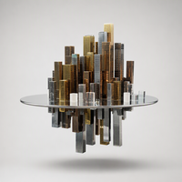 Sculpture abstraite en acier inoxydable miroir, art urbain moderne, sculpture métallique personnalisée pour la décoration du hall d'hôtel