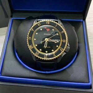 Herren-Marine-Serie, limitierte Auflage, Business-Sport-Taucheruhr mit Lederarmband, schwarzes Zifferblatt, automatische mechanische Uhr - Product Image 2