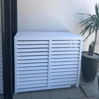 Cache-pompe à chaleur en aluminium anti-rouille pour l'hiver, résistant à la neige, avec ventilation à persiennes pour unité extérieure