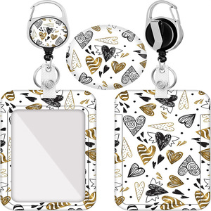 Nouveau porte-cartes à motifs transfrontalier, boucle à dégagement rapide en époxy pour hôpital, fabricant d'ensembles de porte-clés télescopiques à dégagement rapide pour infirmières - Product Image 2