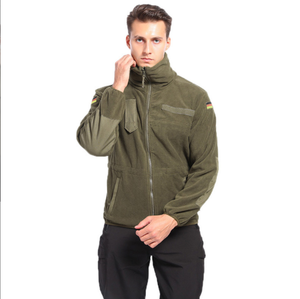 เสื้อแจ็คเก็ต DFFJ301 สีน้ำตาลคาคี สำหรับกิจกรรมกลางแจ้ง มีหลายกระเป๋า ซิปสีเขียวขี้ม้า ผ้าฟลีซมีฮู้ด เหมาะสำหรับการล่าสัตว์และกิจกรรมทางยุทธวิธี - Product Image 6