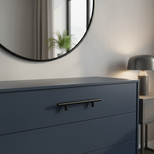 128mm finitura nera lega e alluminio maniglia dell'armadio tirare per mobili camera da letto armadi cassetti cassettiere - Product Image 3