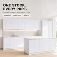 Panneau de meuble en MDF mélaminé blanc double face de qualité E0 de 18 mm, 4x8 pieds, pour cuisine et armoire