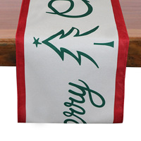 Chemin de table en polyester jacquard teint en fil, motif sapin de Noël, pour la décoration de table à la maison, les restaurants occidentaux et les fêtes.
