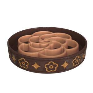 מותג יוקרה מותאם אישית כוכב מיושן עיצוב מותג עגול קרמי כלב אוכל לחיות מחמד פורצלן מזין - Product Image 1