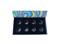 Boîte rigide à rabat magnétique personnalisée de luxe avec logo pour flacons de peptides cosmétiques et ensembles de bouteilles en verre avec insert en EVA