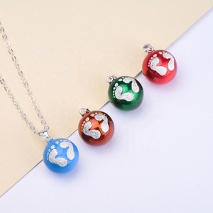 Cadeau de noël bébé empreinte Émail Bola de Grossesse Carillon Bola Pendentif - Product Image 3
