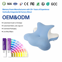 Oreiller de gros OEM ODM pour dormeurs sur le ventre, avec logo et taille personnalisés, en mousse à mémoire de forme, soutien cervical, tricoté, respirant, soulagement de la douleur