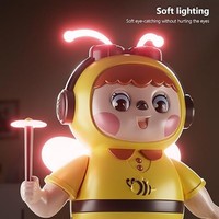 Jouet abeille robot en plastique mignon, interactive, musicale, dansante, lumineuse, avec mouvements gauche/droite, éducatif, anti-stress, cadeau de Noël pour garçons