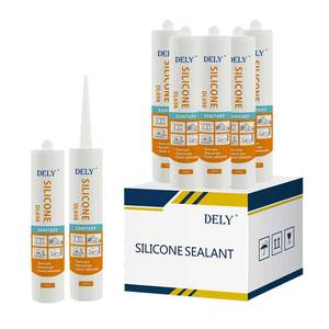DELLY GP Mastic silicone acétique certifié ISO9001 CE, étanche, à séchage rapide, colle pour verre pour fenêtres, portes, aquariums et scellement général - Product Image 2