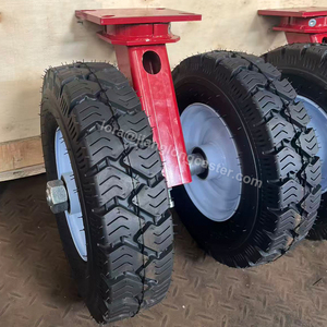 Roues de chariot de plage en caoutchouc à noyau en acier de 16 pouces avec housse anti-poussière, pneus en mousse solides, roues pivotantes robustes gonflables - Product Image 6
