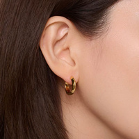 Boucles d'oreilles créoles clicker Huggie personnalisées en titane de qualité implantable ASTM F136 Gaby Jewelry