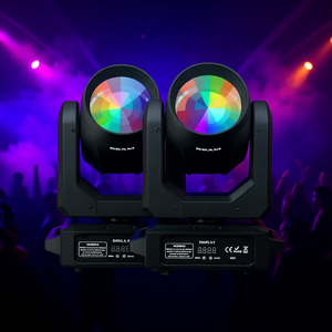 Doally Beam Moving Head Light 200W LED Dual Color Disco Stage Light with Rotating <b>Prisms</b> for DJ Party - Product Image 2