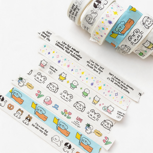 2026 Viral Love <span class=keywords><strong>Yourself</strong></span> Esthétique Étanche Acrylique Washi Tape Guérison Citation & Mignon Bichon Chien Masquage Ruban pour la Journalisation - Product Image 2