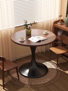 Modern Foldable Eco-Friendly Casual <b>Small</b> Coffee <b>Table</b> Home-Use Balcony Dining <b>Table</b> Milk Tea Shop <b>Side</b> <b>Table</b> Metal Frame - Product Image 6