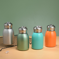 Bouteille d'eau isotherme portable en acier inoxydable de 300 ml pour enfants, design mignon, avec anneau de levage, pour usage extérieur