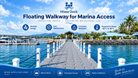 Plateforme flottante modulaire en plastique pour aquaculture, passerelle, quai, ponton, pont, amarrage de kayaks et de bateaux rapides - Haute étanchéité