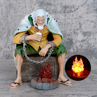 Vente en gros de figurines d'action d'anime Luffy Zoro de 15 cm, figurine en PVC de dessin animé, figurine assise avec LED, modèle de collection, jouets