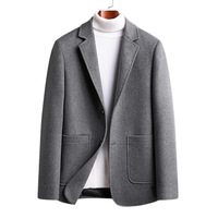 Nouvelle arrivée automne-hiver, manteau en laine à simple boutonnage pour homme, style décontracté chic, costume en laine haut de gamme