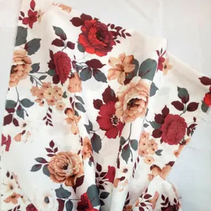 Tissus imprimés floraux africains design tissu 100% polyester pour drap de lit