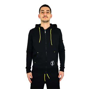 Bikkembergs Men's Sweatshirt BKKS0009 <b>Black</b> Full <b>Zip</b> <b>Hoodie</b> Sportwear - Product Image 1