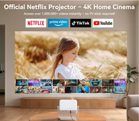 Wifi BT Android 13 Baleine OS Projecteur Intelligent Intégré 386 APPS 1080P Natif Mini Projecteurs Portable pour Films En Plein Air Enfants Cadeau