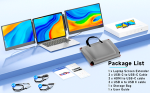 2025 nouveau Design FHD 1080P 14 pouces Portable S3 trois écrans étendu moniteur Portable pour ordinateur portable pour les jeux voyages d'affaires - Product Image 6