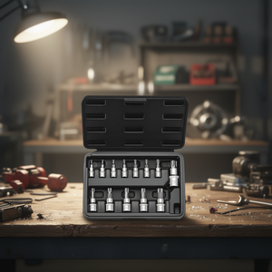 Jeu de douilles Torx 1/2 pouce T8-T60 chromées pour réparation automobile industrielle - Product Image 2