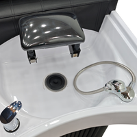 Lit de lavage et de soin pour salon de coiffure et de beauté, avec réservoir d'eau, fonction massage et plateau inclinable