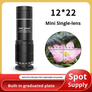 Mini-Monocular de telémetro óptico de alta definición 12x con campo de visión de 50m plástico pequeño para observación de búhos - Product Image 5