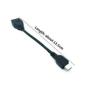 Câble audio pour voiture Adaptateur de câble USB femelle vers Mini /Micro USB mâle 5P OTG V3 V8 Port Data Cable for Car Audio Tablet for MP3 MP4