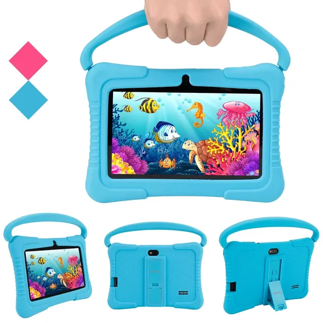 2025 New 7 Inch Rugged Tablet Parental Control App Kid Educational france tablet pc Android 10 With Silicone Case