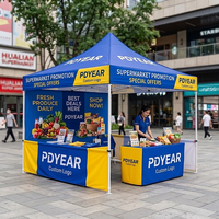 10x10FT Promosyon Reklam Çadırları Su Geçirmez UV Dayanımlı Hafif Alüminyum Alaşımlı Tente Kolay Kurulum Aksesuarları Hızlı Kurulum