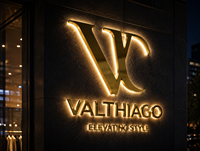 Lettres en relief 3D personnalisées avec éclairage frontal LED, logo illuminé en or pour la façade de la boutique, affichage publicitaire extérieur