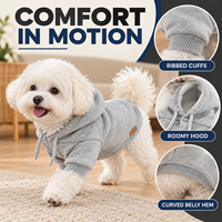 Sweat-shirt en polaire pour chien, veste à capuche pour chiots de petite et moyenne taille, vêtements d'hiver pour chiens avec poche