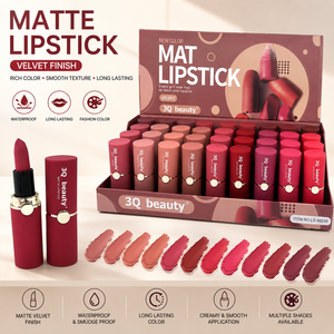 Cosméticos de Lápiz Labial de Alta Calidad al Por Mayor 2022 Brillo Labial en Crema Mate Rojo Sexy Lápiz Labial Impermeable para Dama - Product Image 1