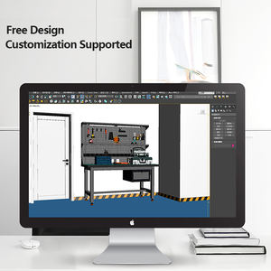 आरडब्ल्यू कार कार्यशाला उपकरण, एंटी-स्टैटिक वर्कबेंच टूल स्टेशन कैबिनेट कोने 4 दराज उपकरण ट्रॉली सेट टूल गैरेज टेबल - Product Image 4
