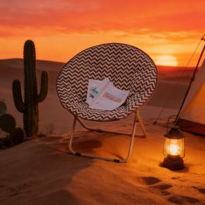 Sun Resistant Linen Moon <strong>Chair</strong> Fabric for Color Fading Protection During Extended Outdoor Use - Product Image 2