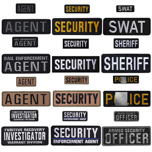 En stock plusieurs tailles de patchs <span class=keywords><strong>velcro</strong></span> de sécurité broderie personnalisée insigne de sécurité tactique pour uniformes - Product Image 3