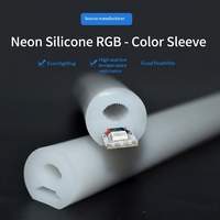 Tube de couverture en silicone néon RGB LED 270 degrés D20 10mm Noir/Blanc, diffuseur flexible pour bande LED, éclairage extérieur, corde lumineuse